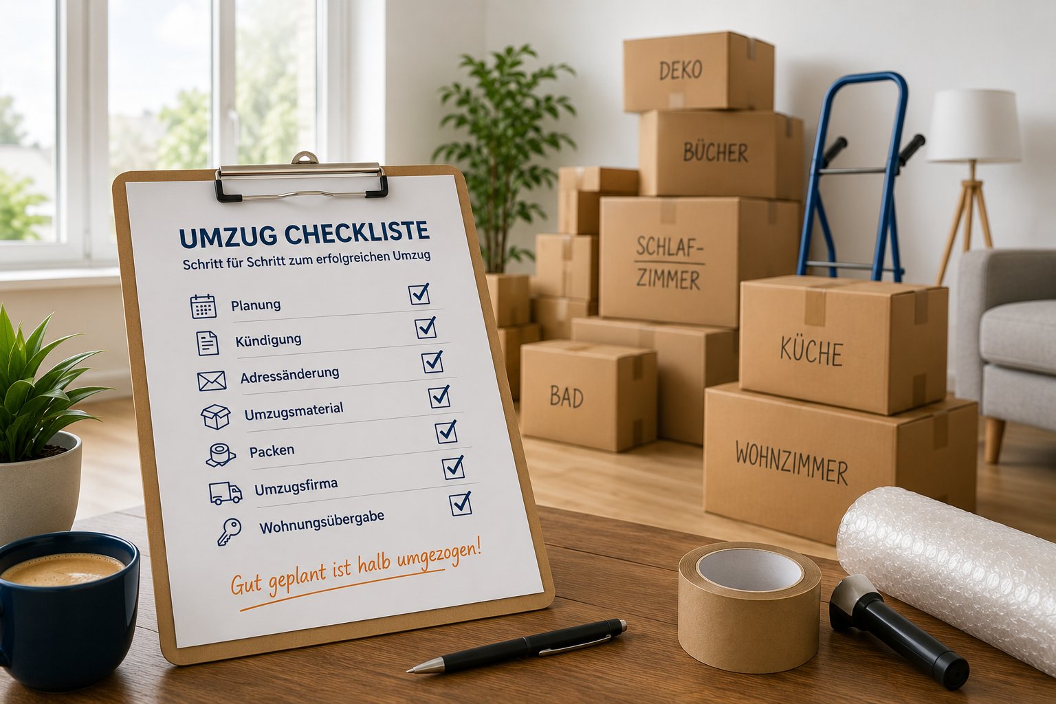 Moving checklist Switzerland – The complete guide for a stress-free move
